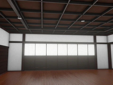 Japanese Training House - Dojo 3D Model