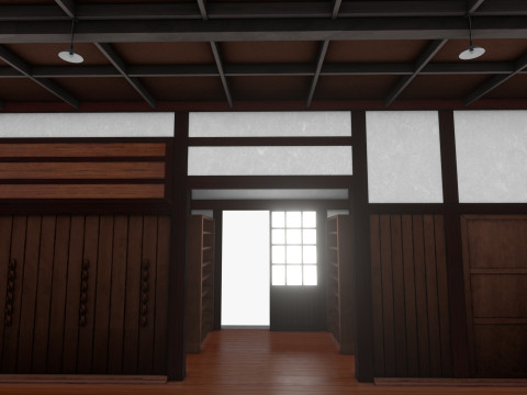 Japanese Training House - Dojo 3D Model