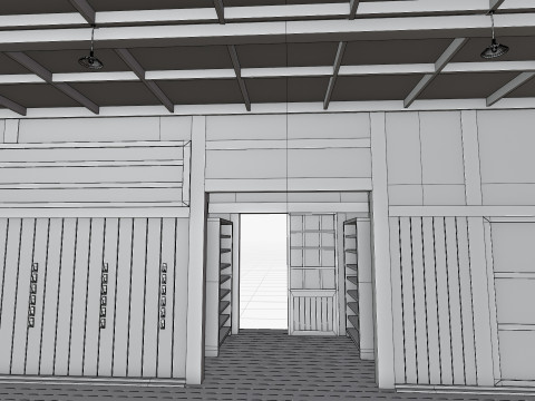 Japanese Training House - Dojo 3D Model
