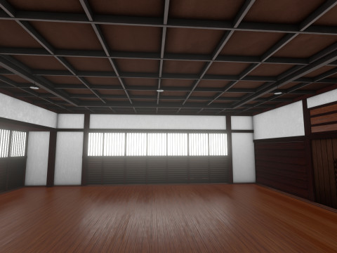 Japanese Training House - Dojo 3D Model