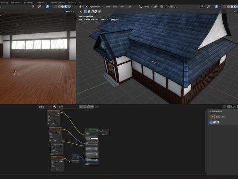 Japanese Training House - Dojo 3D Model