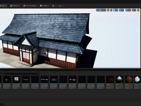 Japanese Training House - Dojo 3D Model