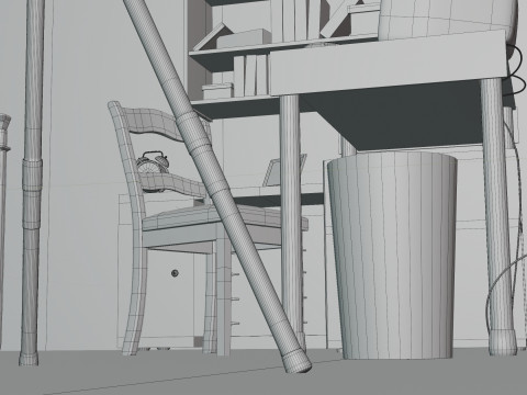 Cartoon Bedroom 3D Модель