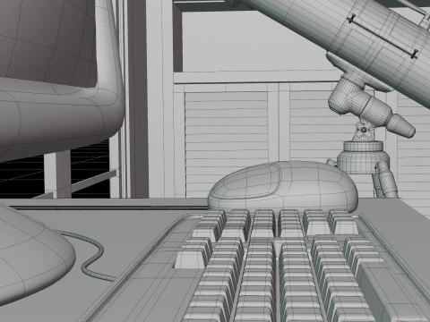 Cartoon Bedroom 3D Model