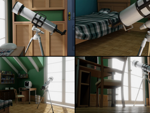 Cartoon Bedroom 3D Model