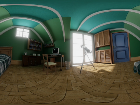 Cartoon Bedroom 3D Модель