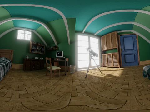 Cartoon Bedroom 3D Model