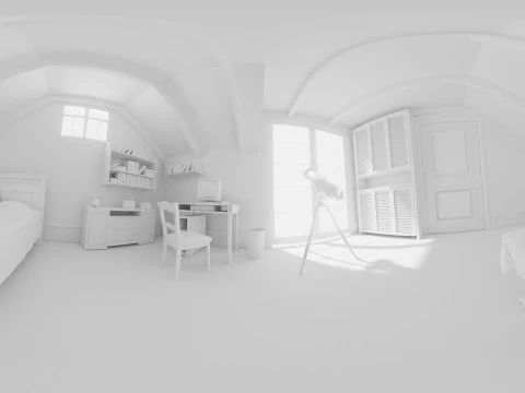 Cartoon Bedroom 3D Model