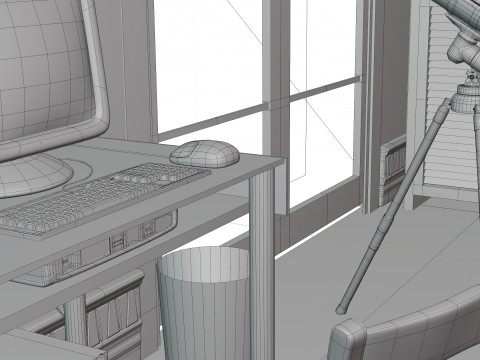 Cartoon Bedroom 3D Модель