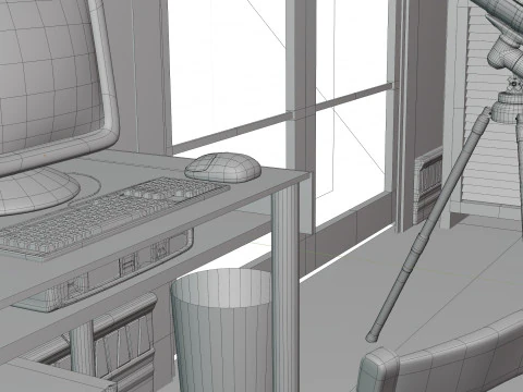 Cartoon Bedroom 3D Model