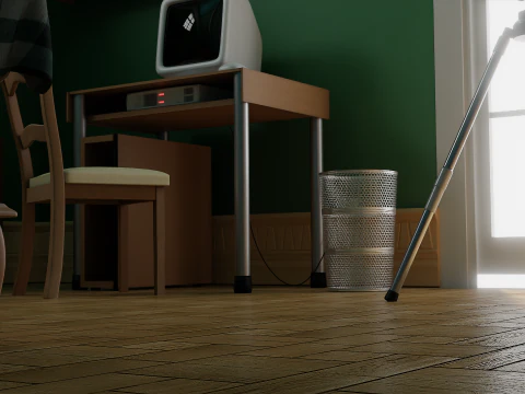 Cartoon Bedroom 3D Model