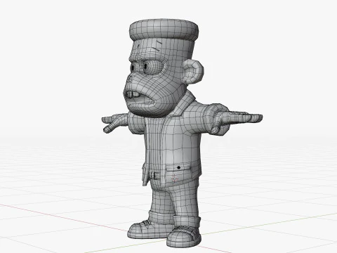 Stylized Frankenstein Character 3D Model