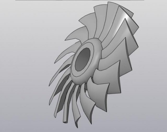 Turbine blades 3Dモデル .c4d .max .obj .3ds .fbx .stl .blend 
