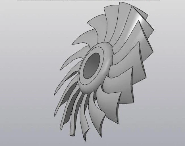 Turbine blades 3D Model .c4d .max .obj .3ds .fbx .stl .blend 