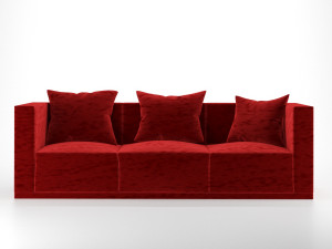 sofa and pillow 3D 모델