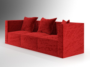 sofa and pillow 3D Model