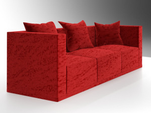 sofa and pillow 3D Model