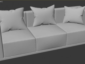 sofa and pillow 3D Model