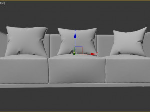 sofa and pillow 3D Model