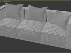 sofa and pillow 3D Model