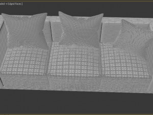 sofa and pillow 3D Model