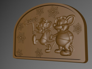 rats new year 2020 3D-printmodel