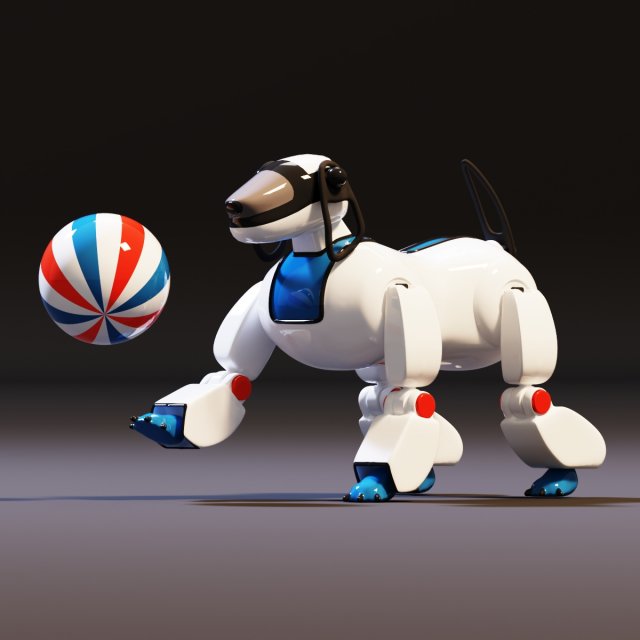 A toy dog robot 3D 模型 .c4d .max .obj .3ds .fbx .stl .blend 