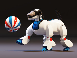 A toy dog robot 3D Model