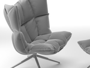 husk armchairs patricia urquiola Modelo 3D