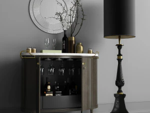 декоративний набір мікс-логія бар 3D Модель