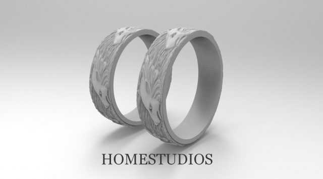 rings wolfs Modèles 3D en vedette .c4d .max .obj .3ds .fbx .stl .blend 