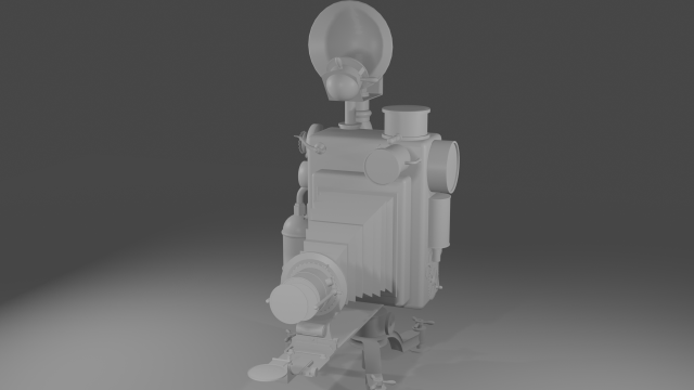 steam punk camera 3D Model .c4d .max .obj .3ds .fbx .stl .blend 