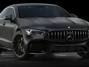 alman 4 kapı coupe süper otomobil modeli 3D Model