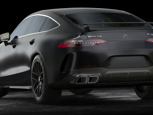 german 4 doors coupe supercar model Model 3D