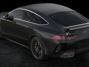 german 4 doors coupe supercar model Model 3D