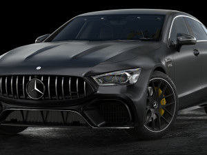 german 4 doors coupe supercar model Model 3D