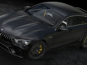 german 4 doors coupe supercar model Model 3D