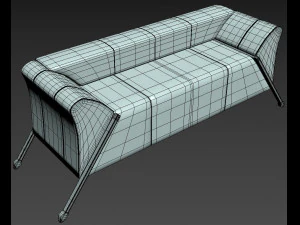 red sofa 3D Model