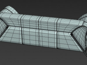 red sofa Model 3D