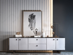 modern light luxury tv cabinet 3D 모델