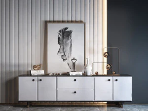 현대적인 조명 럭셔리 TV 캐비닛 3D 모델