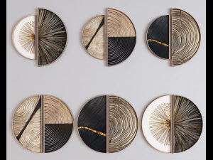 आधुनिक सजावटी हैंगिंग पेंटिंग 3D मॉडल