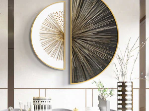 आधुनिक सजावटी हैंगिंग पेंटिंग 3D मॉडल