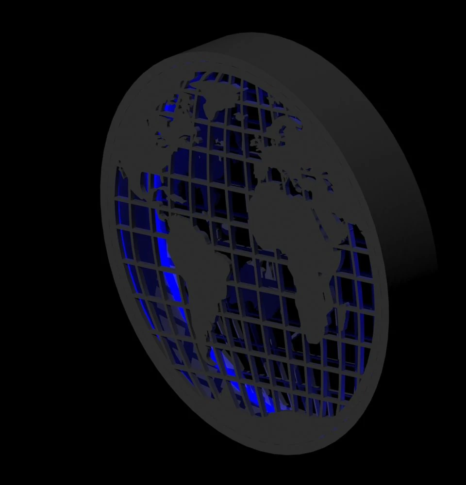 지구 3D 인쇄 모델 3D 프린트 모델 .c4d .max .obj .3ds .fbx .stl .blend 