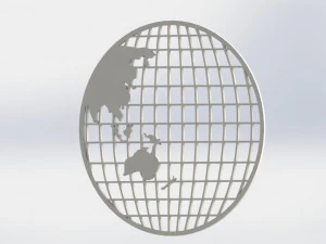 지구 3D 인쇄 모델 3D 프린트 모델