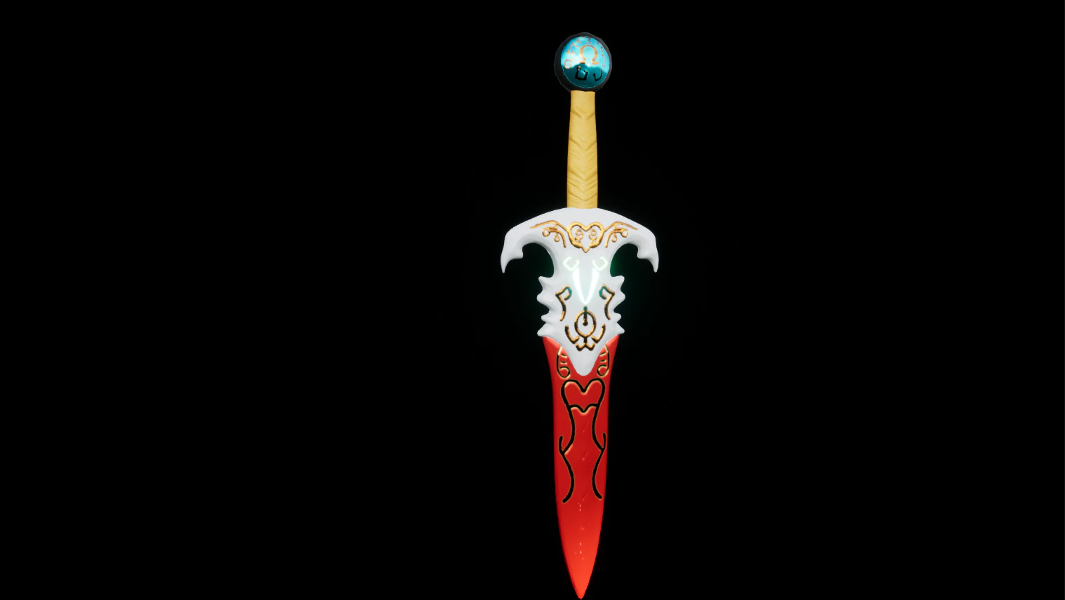 Fantasy Sword 3D Model .c4d .max .obj .3ds .fbx .stl .blend