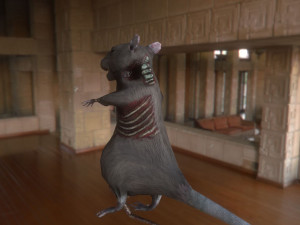 rat zombie Modelo 3D