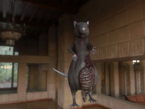 rat zombie Modelo 3D