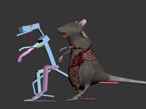 rat zombie Modelo 3D