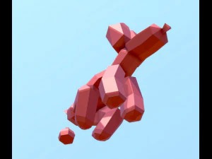 собака повітряна куля 3D Модель